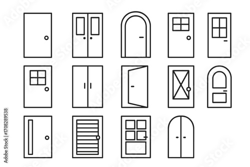 Smile simple isolated line icons collection editable stroke vector cartoon illustrations transparent background for websites books cards apps design elements