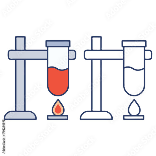 Laboratory Equipment Illustration Science Research Experiment Chemical Vector Graphic