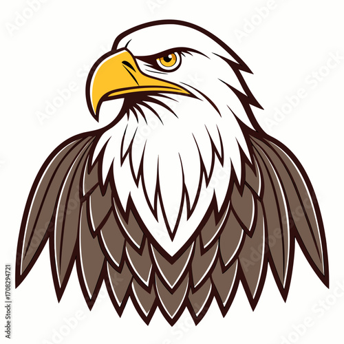 Majestic bald eagle illustration a symbol of freedom, strength, american heritage sharp details bold