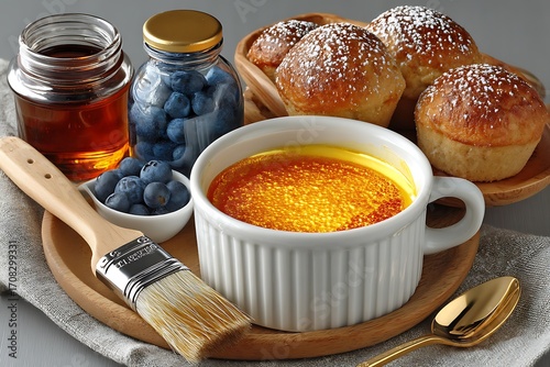 Melted Butter Surrounded By Useful Kitchen Items high resolution picture