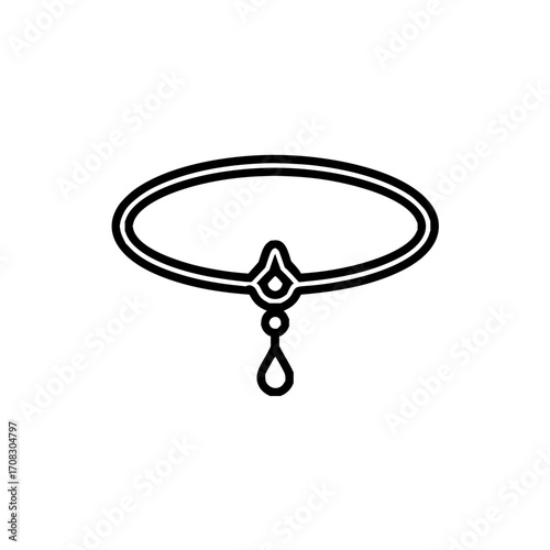 Elegant choker necklace jewelry fashion accessory pendant style statement glamour beauty adornment design 100