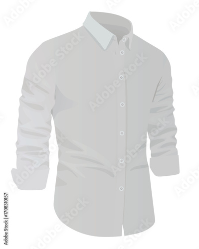 Stand up collar shirt. vector	