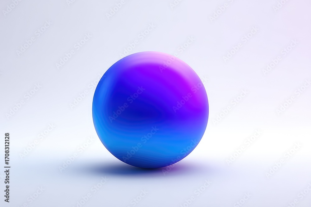 Fototapeta premium Vibrant gradient sphere on a plain background