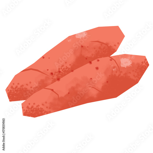 切り絵風のめんたいこ