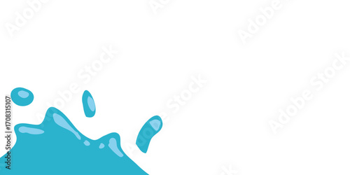wavy splashing water vector illustration in flat style. cartoon splashing water background.