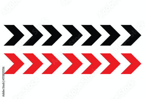 dynamic moving arrow symbol. Pointing right chevron arrow different style. speed direction signs. directional arrows symbol.