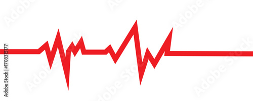 Heart rate monitor line vector isolated on transparent background. Heart rate pulse rhythm line. Vector illustration.