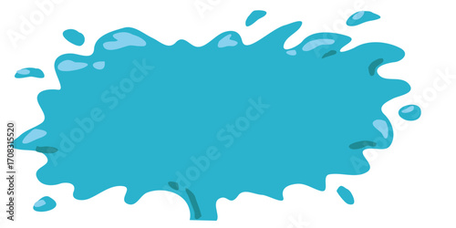 wavy splashing water vector illustration in flat style. cartoon splashing water background.