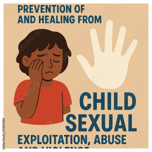 World Day Flyer for Prevention and Healing from Child Sexual Exploitation, Abuse, Violence, Awareness Campaign, Protection, Advocacy, Support Design