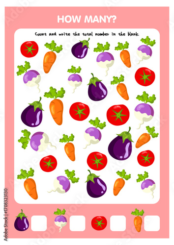 Counting Adventure with Vegetables