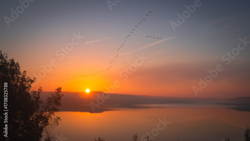 Sonnenaufgang am Lappwaldsee