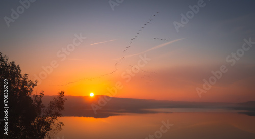 Sonnenaufgang am Lappwaldsee
