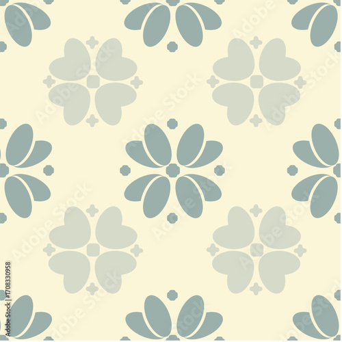 Seamless pattern background with plant and flower theme