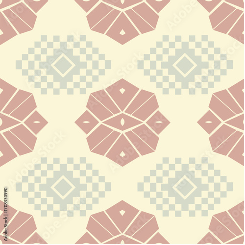 Seamless pattern background with plant and flower theme