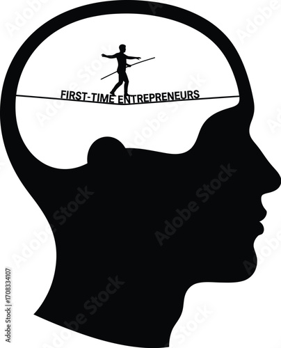 First-Time Entrepreneur Balancing on a Tightrope in Their Mind

