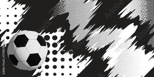 Soccer ball and gal net illustration combined pencil sketch. modern vector ilustration.
