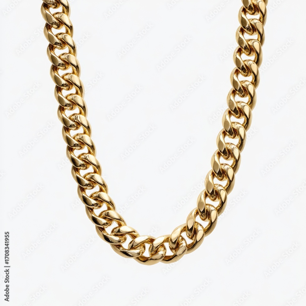 Obraz premium Gold chain necklace, thick links
