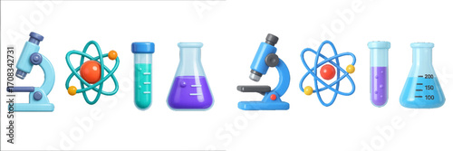 Scientific laboratory equipment with colorful liquids for research and discovery