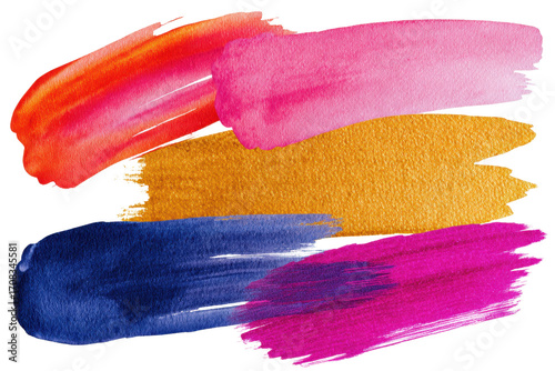 red paint brush isolated