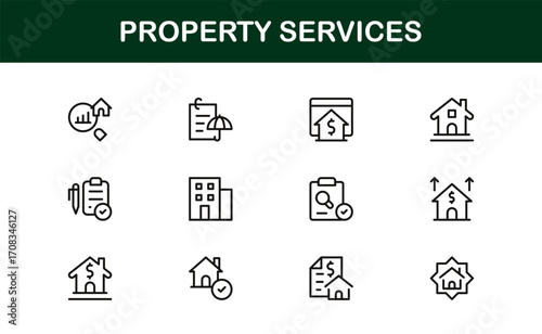 Economy and Trade Essentials – Professional Line Icon Set Featuring Minimal, Modern, Editable Outline Graphics for Financial and Global Business Themes