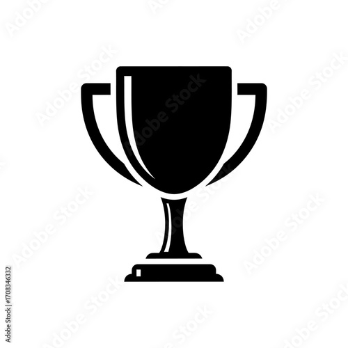 Black Silhouette Icon of a Champion's Trophy Cup