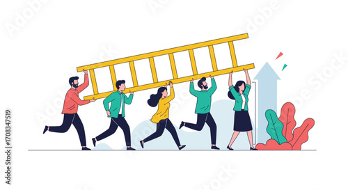 Teamwork helps achieve goals and success together.