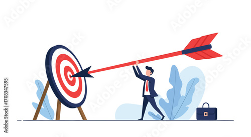Achieving success through focused effort and accurate aiming.