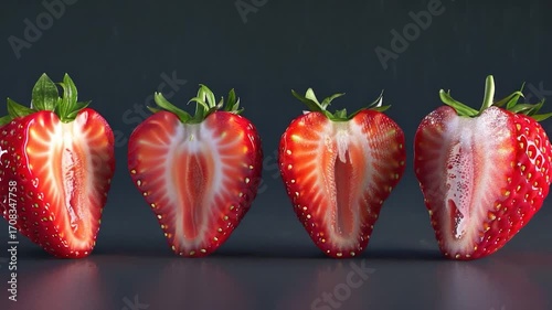 Cut strawberries perfect for salads or desserts