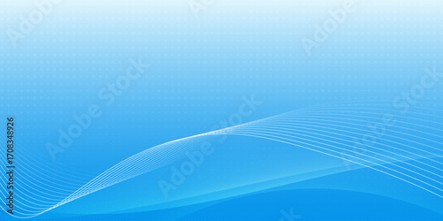 Light blue abstract minimalist template with artistic dynamic lines