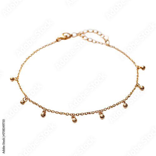 Wallpaper Mural Gold-toned choker necklace with small, round beads Torontodigital.ca