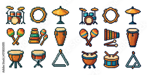 Pixel Art Percussion Grid