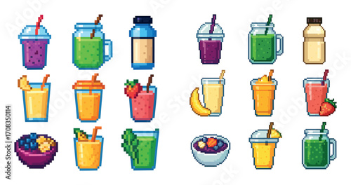Colorful Smoothie Icons