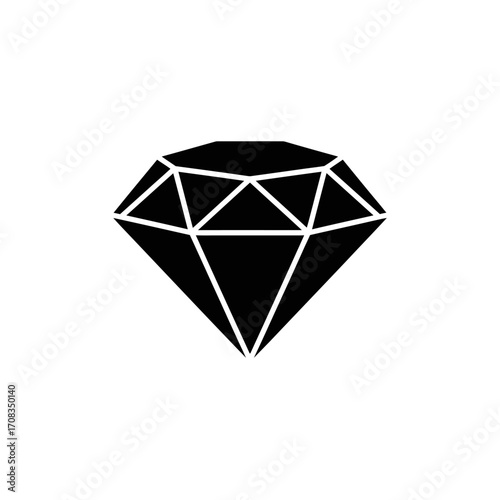 Simple Black Diamond Icon