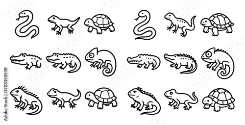 Reptile Icon Grid