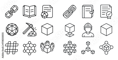 Cryptocurrency Icons Grid