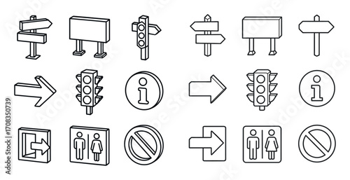 Geometric Communication Icons