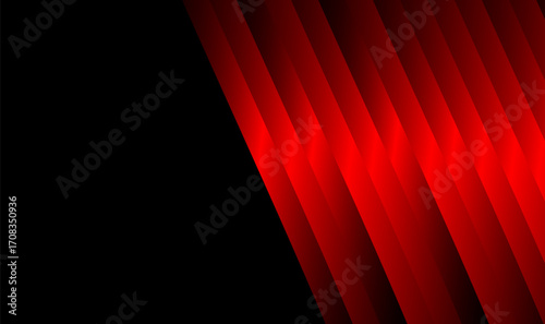 Diagonal red gradient stripes on black background. Bright glowing bars partially cover the banner, creating a bold dynamic abstract design.	