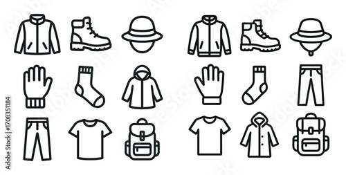 Minimalist Camping Icons