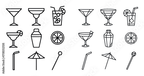 3D Low-Poly Cocktail Icons