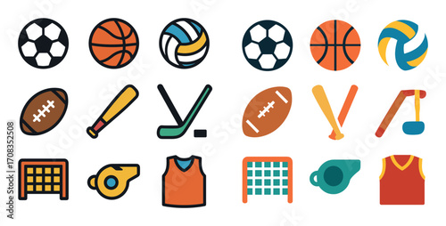 Colorful Sports Icons