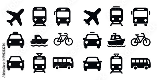 Minimal Transport Icons