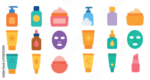 Colorful Skincare Icons