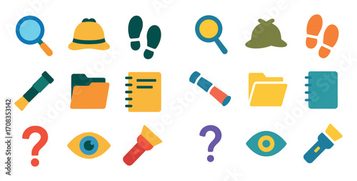 Crime Investigation Icons