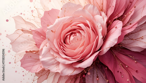 abstract pink rose background