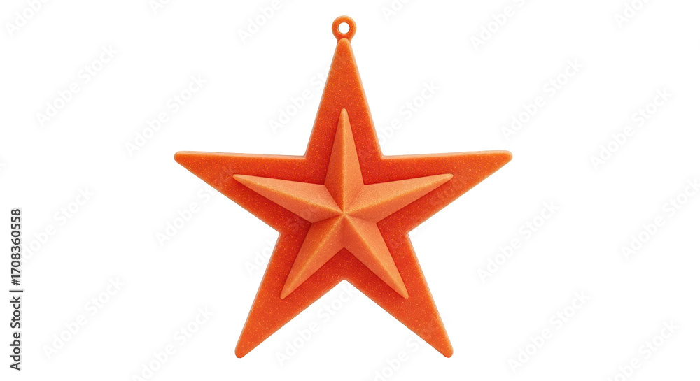 Obraz premium Isolated Orange Star Ornament