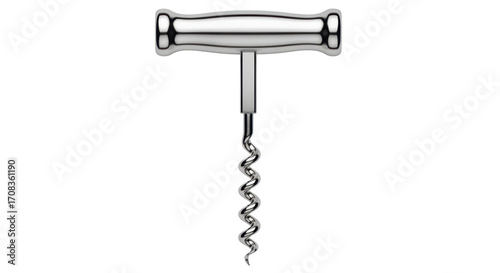 Isolated Corkscrew Wine Opener