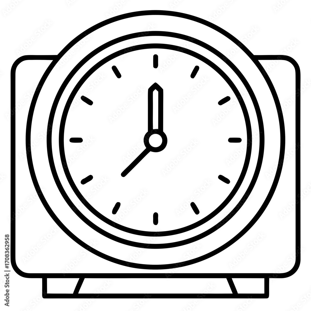 Obraz premium Digital Clock line art vector