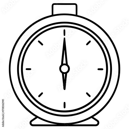Digital Clock line art vector