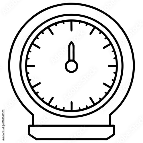 Digital Clock line art vector