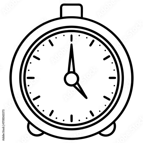 Digital Clock line art vector